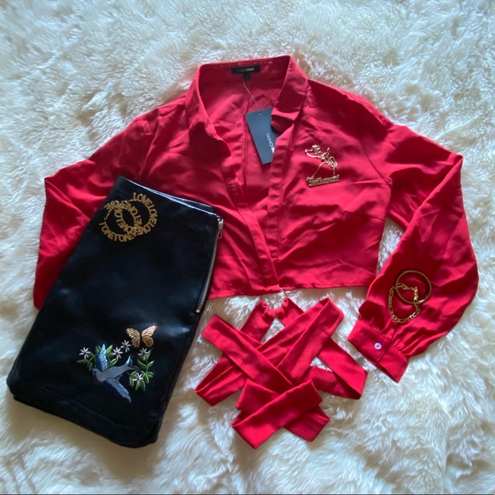 Fashion Nova Red Crop Top
